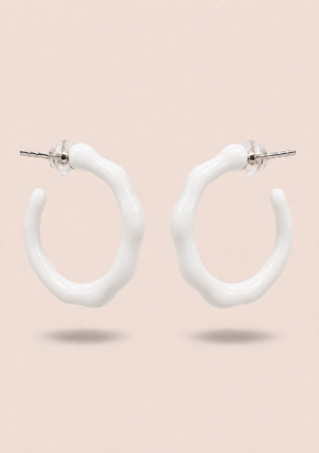 Enamel Wavy Hoops